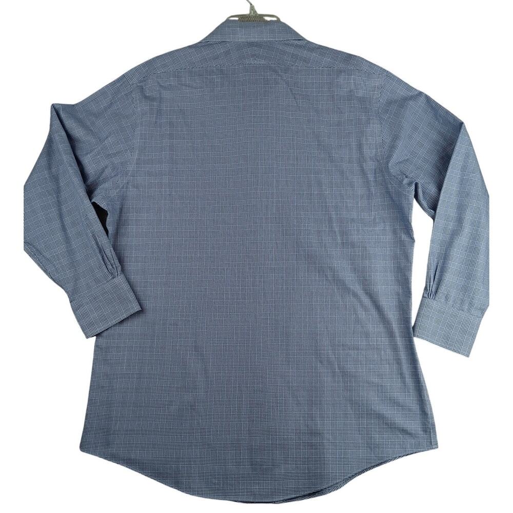 Brooks Brothers Regent Button Up Shirt Mens L 16.5-2/3 Blue Plaid Party No Tuck - Picture 7 of 13